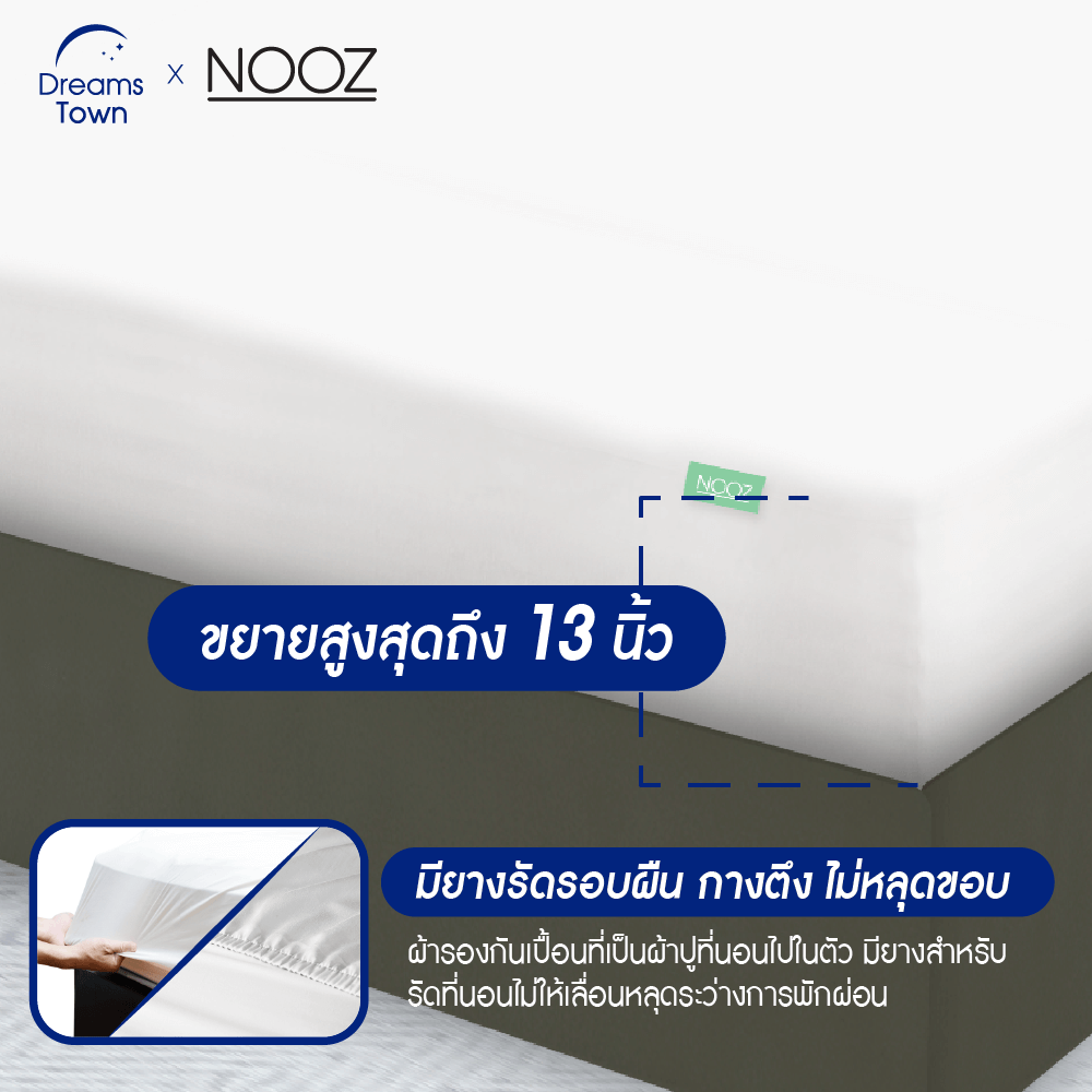 ผ้ารองกันเปื้อน 3.5 ฟุต NOOZ รุ่น COOLING BAMBOO